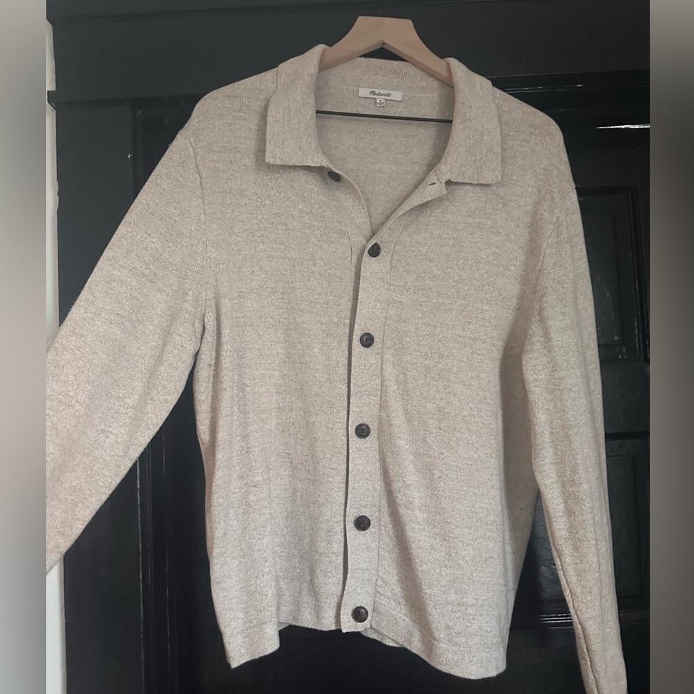 Madewell Men’s Button-up Cardigan - Beige Medium